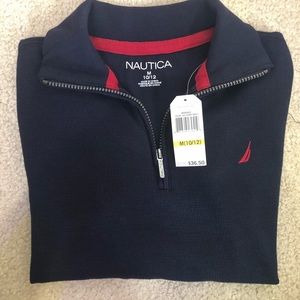 Nautica - Navy blue 3/4 zip, long sleeve